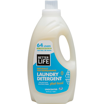 Better life laundry detergent unscented in a bottle